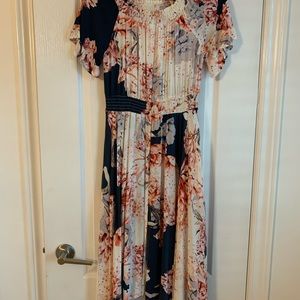 Woman’s Floral Dress with Leg Slit